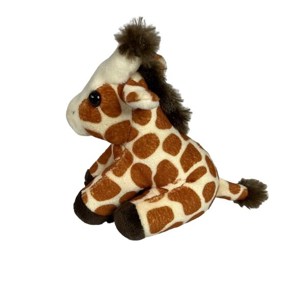 Miniature Giraffe Stuffed Animal Plush Monkey Island 5" Brown Tan - Picture 8 of 13